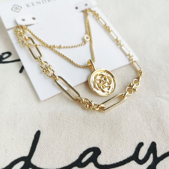 Kendra Scott Necklace - Medallion Coin - Gold - Picture 2 of 4